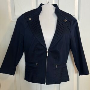White House Black Market Blue Structured Jacket